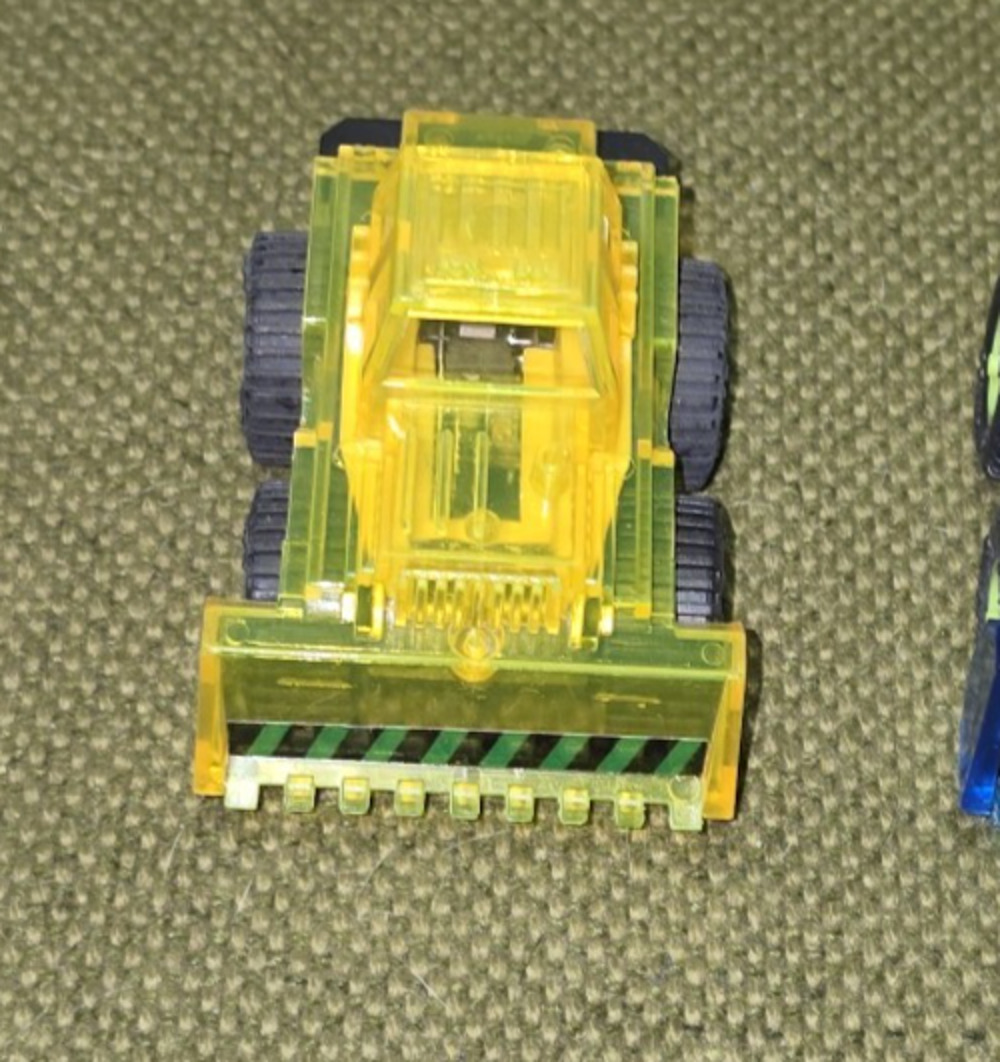 MegaTop Machine Sparking Friction Crystalline Color Yellow Bulldozer